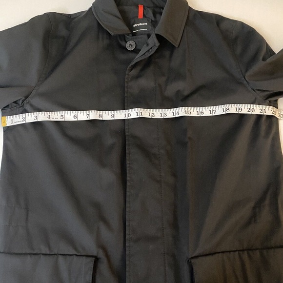 Strellson Men's Jacket Wooster Size‎ 50 Black Hidden Buttons Pockets Rain - Picture 6 of 16